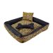Cama Pet Pequena 40cm x 40cm x 15cm Girassol Com Almofadas Decorativa