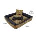 Cama Pet Pequena 40cm x 40cm x 15cm Girassol Com Almofadas Decorativa