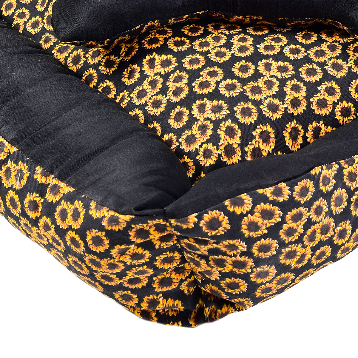 Cama Pet Pequena 40cm x 40cm x 15cm Girassol Com Almofadas Decorativa