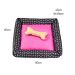 Cama Pet Pequena Pop 40cm x 40cm x 15cm Preto e Pink Com Almofada Decorativa