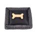 Cama Pet Pequena Simples Pop 40cm x 40cm x 15cm Preta Com Almofada Decorativa