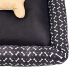 Cama Pet Pequena Simples Pop 40cm x 40cm x 15cm Preta Com Almofada Decorativa