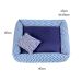 Cama Pet Pequena Simples Top 40cm x 40cm x 15cm Criative Azul Com Almofada Decorativa