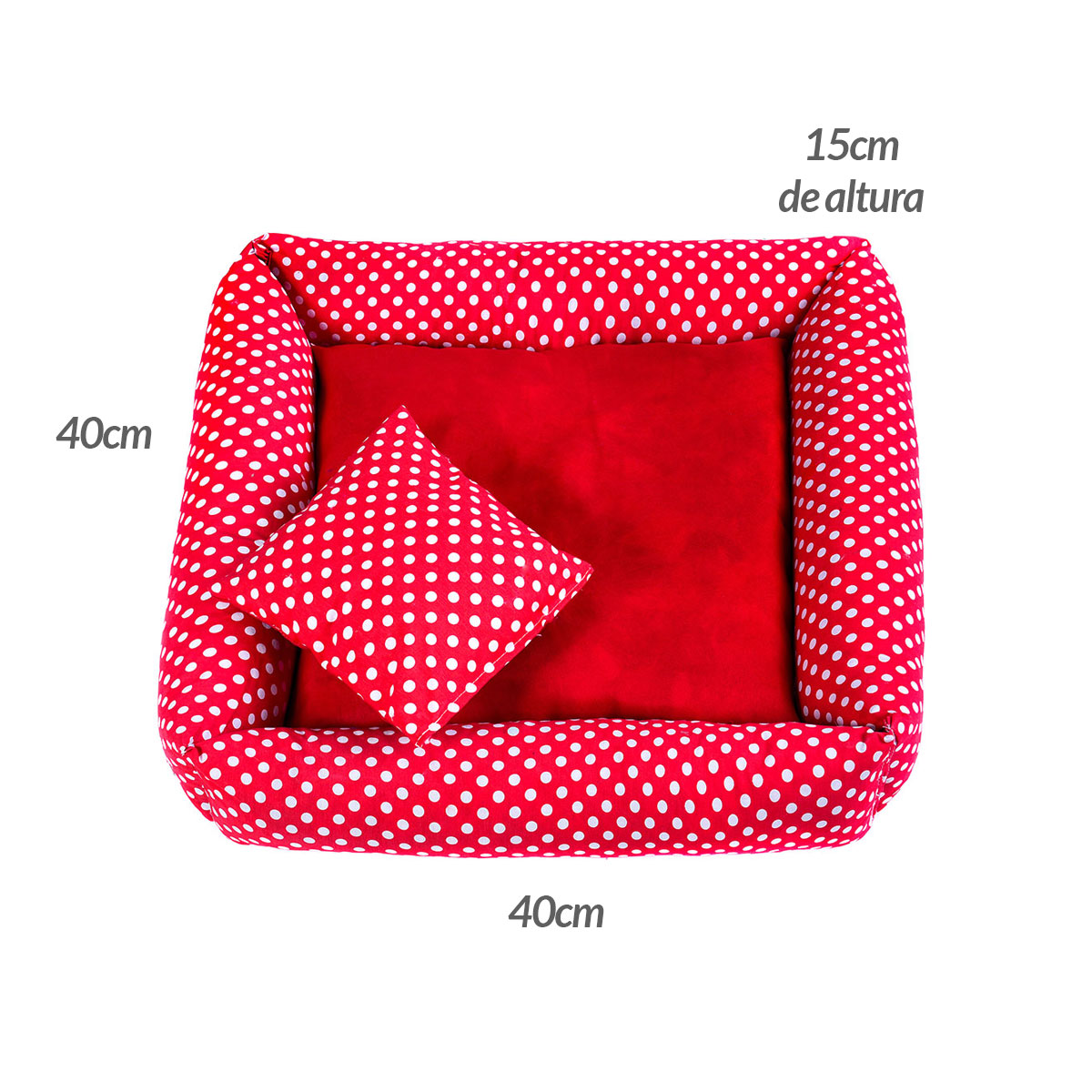 Cama Pet Pequena Simples Top 40cm x 40cm x 15cm Minnie Com Almofada Decorativa