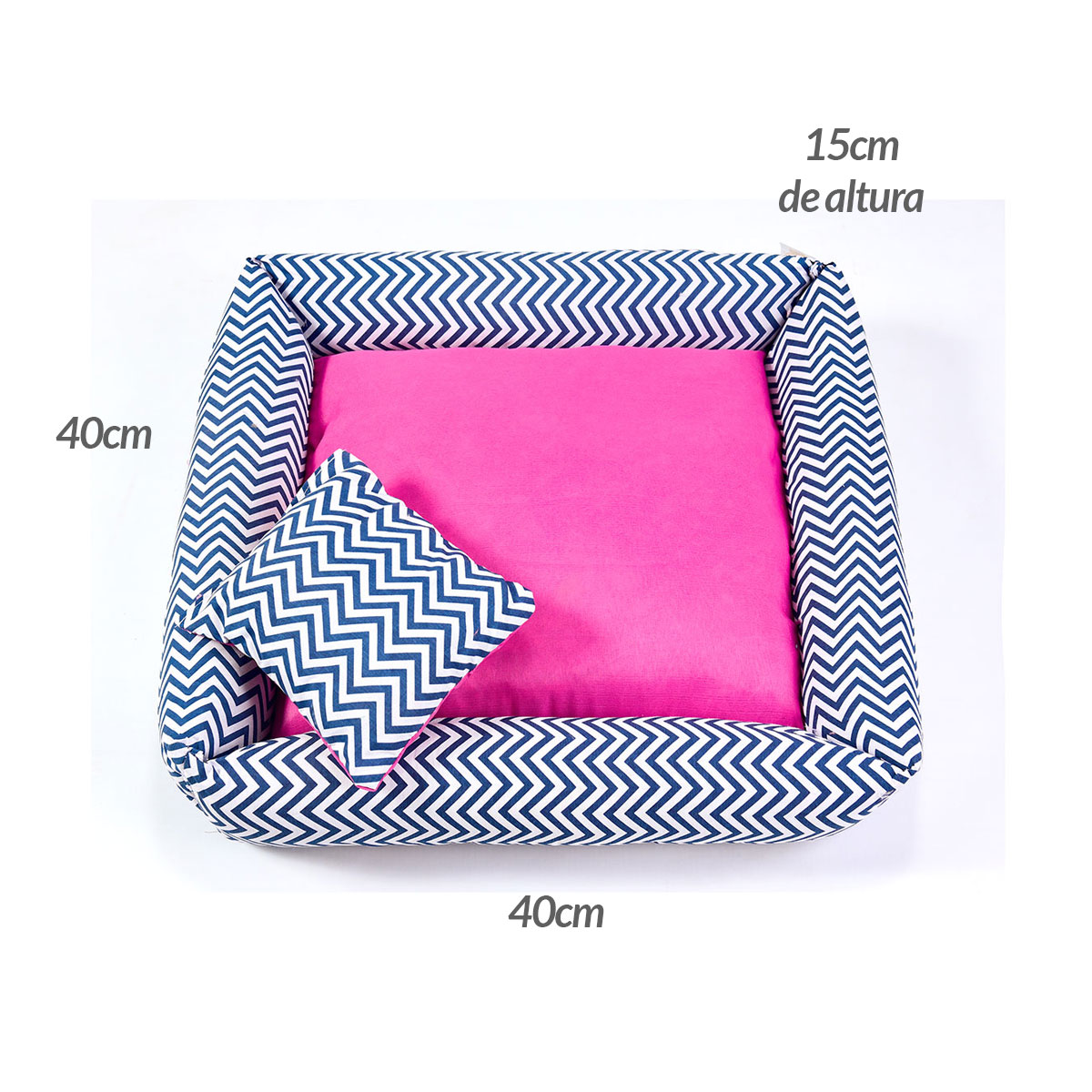 Cama Pet Pequena Top 40cm x 40cm x 15cm Criative Pink Com Almofada Decorativa