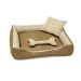 Cama para Pet Grande 70cm x 70cm Gorgurinho com Almofada Ossinho e Quadrada