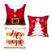 Capa Almofada Decoração Natal 40cm x 40cm com Zíper - Tecido Suede 3 Unidades