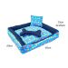 Capa Pet Grande Azul Estampada 60cm x 60cm x 15cm de Altura com 2 Almofadas Decorativas