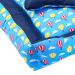 Capa Pet Grande Azul Estampada 60cm x 60cm x 15cm de Altura com 2 Almofadas Decorativas
