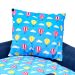 Capa Pet Grande Azul Estampada 60cm x 60cm x 15cm de Altura com 2 Almofadas Decorativas