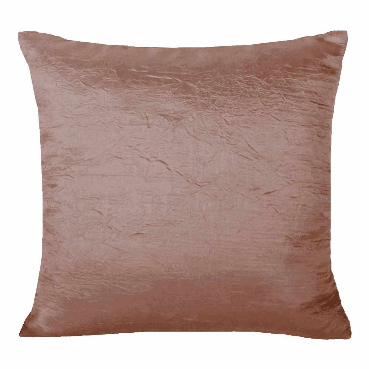 Capa de Almofada Cetim Amassadinho Avelã 45cm x 45cm com zíper