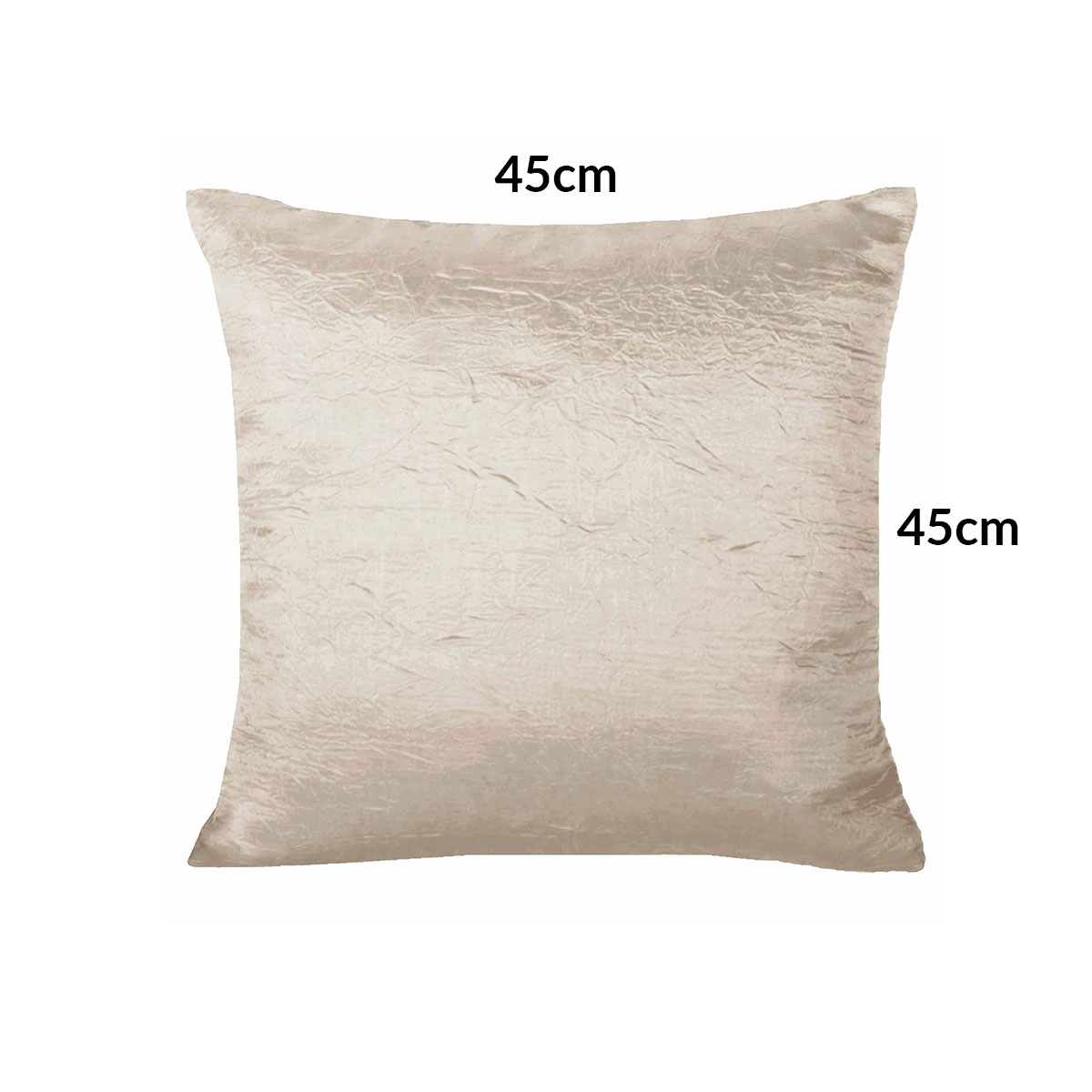Capa de Almofada Cetim Amassadinho Pérola 45cm x 45cm Clássica