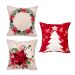 Capa de Almofada Estampada Natal Estampada Tecido Suede 3 Unidades 40cm x 40cm