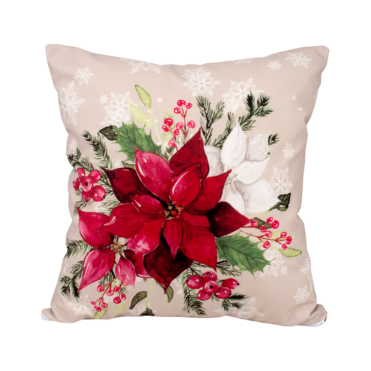 Capa de Natal para Almofada 40cm x 40cm Tecido Suede com zíper