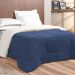 Coberdrom Dupla Face Casal Azul Marinho Sherpa / Soft 2,40m x 2,20m