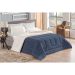 Coberdrom Sherpa Pele de Carneiro Queen Dupla Face Sherpa / Soft Azul Marinho + Jogo de Cama - 4 Peças