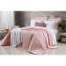 Cobre Leito 100% Algodão King Size Rosa 400 Fios Egípcio + Jogo de Cama - 7 Peças