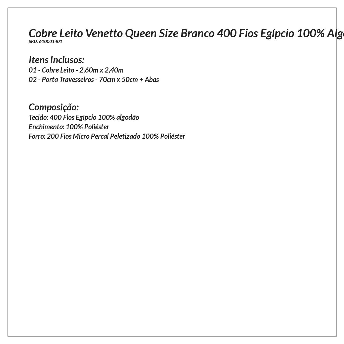 Cobre Leito 400 Fios Egípcio Branco Queen Size 100% Algodão 3 Peças
