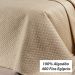 Cobre Leito 400 Fios Egípcio Solteiro 100% Algodão Cáqui + Jogo de Cama - 5 Peças