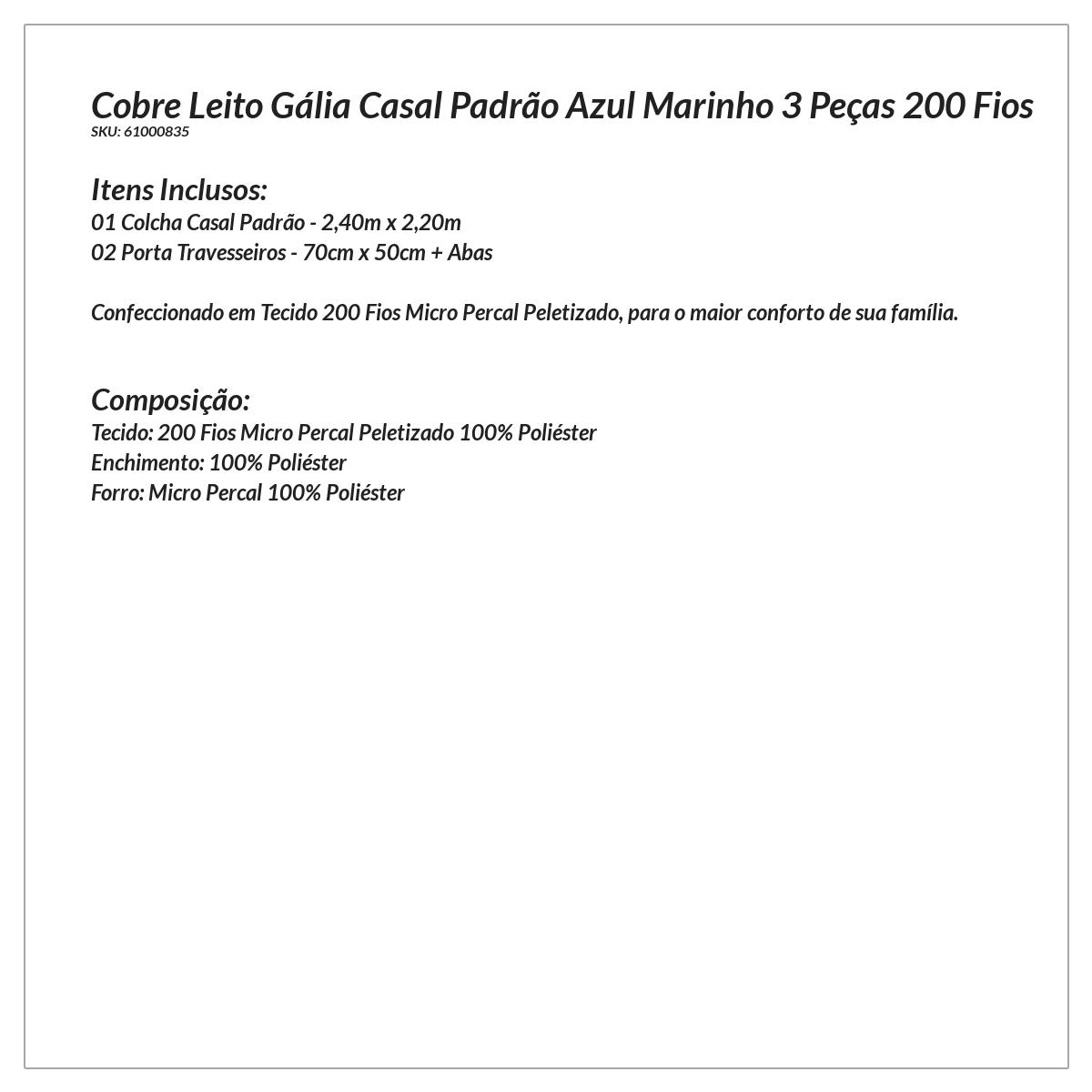 Cobre Leito Azul Marinho Casal Padrão Estampado Micro Percal 200 Fios 3 Peças