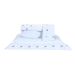 Cobre Leito Bordado King Size Branco Micro Percal Peletizado 400 Fios + Jogo de Cama - 7 Peças