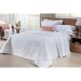 Cobre Leito Bordado King Size Branco Micro Percal Peletizado 400 Fios + Jogo de Cama - 7 Peças
