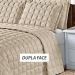 Cobre Leito Cáqui Clássico Matelado Dupla Face 3 Peças