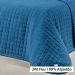 Cobre Leito Cama Super King Azul 200 Fios 100% Algodão 3 Peças 3,15m x 2,70m