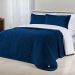 Cobre Leito Cama Super King Azul Marinho 200 Fios 100% Algodão 3 Peças 3,15m x 2,70m