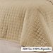 Cobre Leito Cama Super King Bege 200 Fios 100% Algodão 3 Peças 3,15m x 2,70m