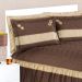 Cobre Leito Casal Colcha Tabaco 3 Peças 2,60m x 2,40m com Laço Decorativo