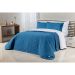Cobre Leito Clássico Queen Azul 200 Fios 100% Algodão 3 Peças 2,60m x 2,40m