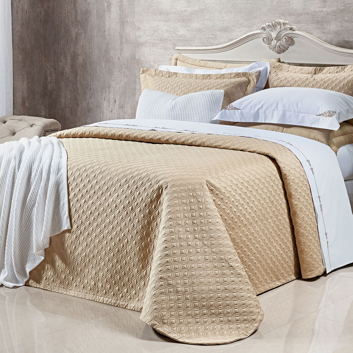 Cobre Leito Clássico Queen Size Cáqui 400 Fios Egípcio 100% Algodão 3 Peças