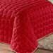 Cobre Leito Dupla Face Queen Size Vermelho Matelado 3 Peças
