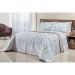 Cobre Leito Estampado King Floral Bege 200 Fios 100% Algodão + Jogo de Cama - 7 Peças