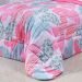 Cobre Leito Infantil Menina Feminino Rosa 200 Fios Micro Percal 3 Peças 2,50m x 1,90m com Porta Travesseiro