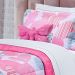 Cobre Leito Infantil Menina Feminino Rosa 200 Fios Micro Percal 3 Peças 2,50m x 1,90m com Porta Travesseiro