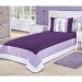 Cobre Leito Infantil Menina Roxo Matelado Bordado 2 Peças