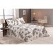 Cobre Leito King Mariah Floral Tabaco 3 Peças 