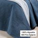 Cobre Leito King Size 400 Fios Egípcio 100% Algodão Azul + Jogo de Cama - 7 Peças