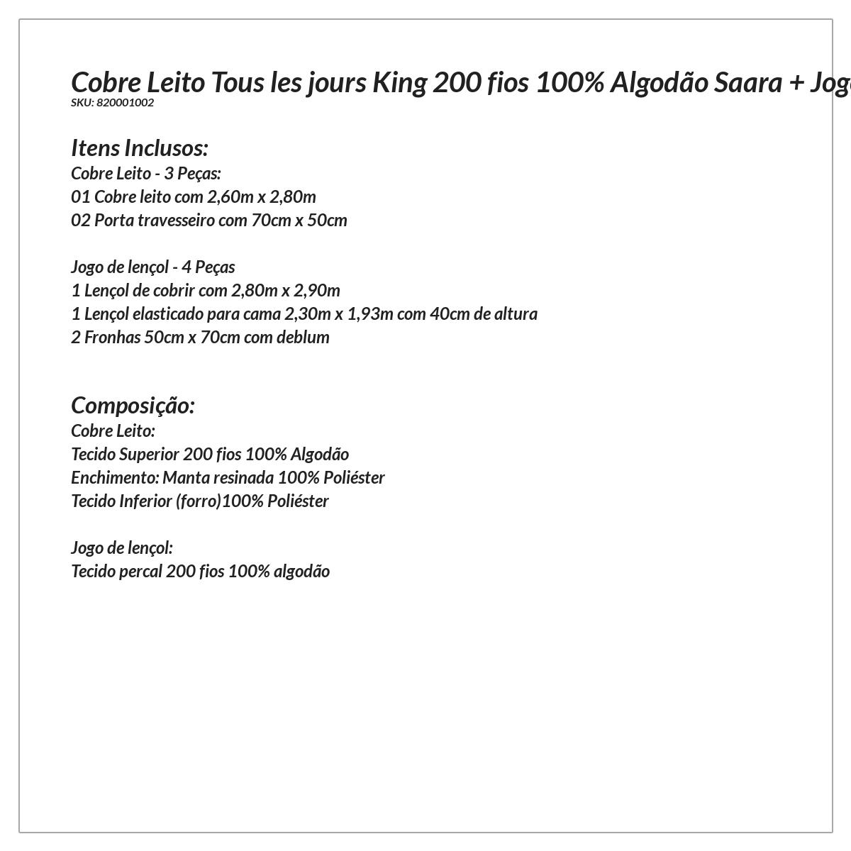 Cobre Leito King Size Amarelo 100% Algodão + Jogo de Lençol King 100% Algodão 200 Fios - 7 Peças