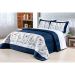 Cobre Leito King Size Azul Marinho Micropercal 200 Fios 3 Peças