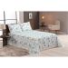 Cobre Leito Mariah King Floral Azul 3 Peças 