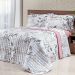 Cobre Leito Menina Solteiro Passarinho 200 Fios 100% Algodão + Jogo de Cama - 5 Peças