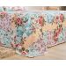 Cobre Leito Patchwork Azul Queen Tecido Piquet 3 Peças