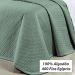 Cobre Leito Queen 400 Fios Egípcio 100% Algodão Verde + Jogo de Cama - 7 Peças