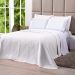 Cobre Leito Queen Dupla Face Branco + Jogo de Cama 100% Algodão - 7 Peças