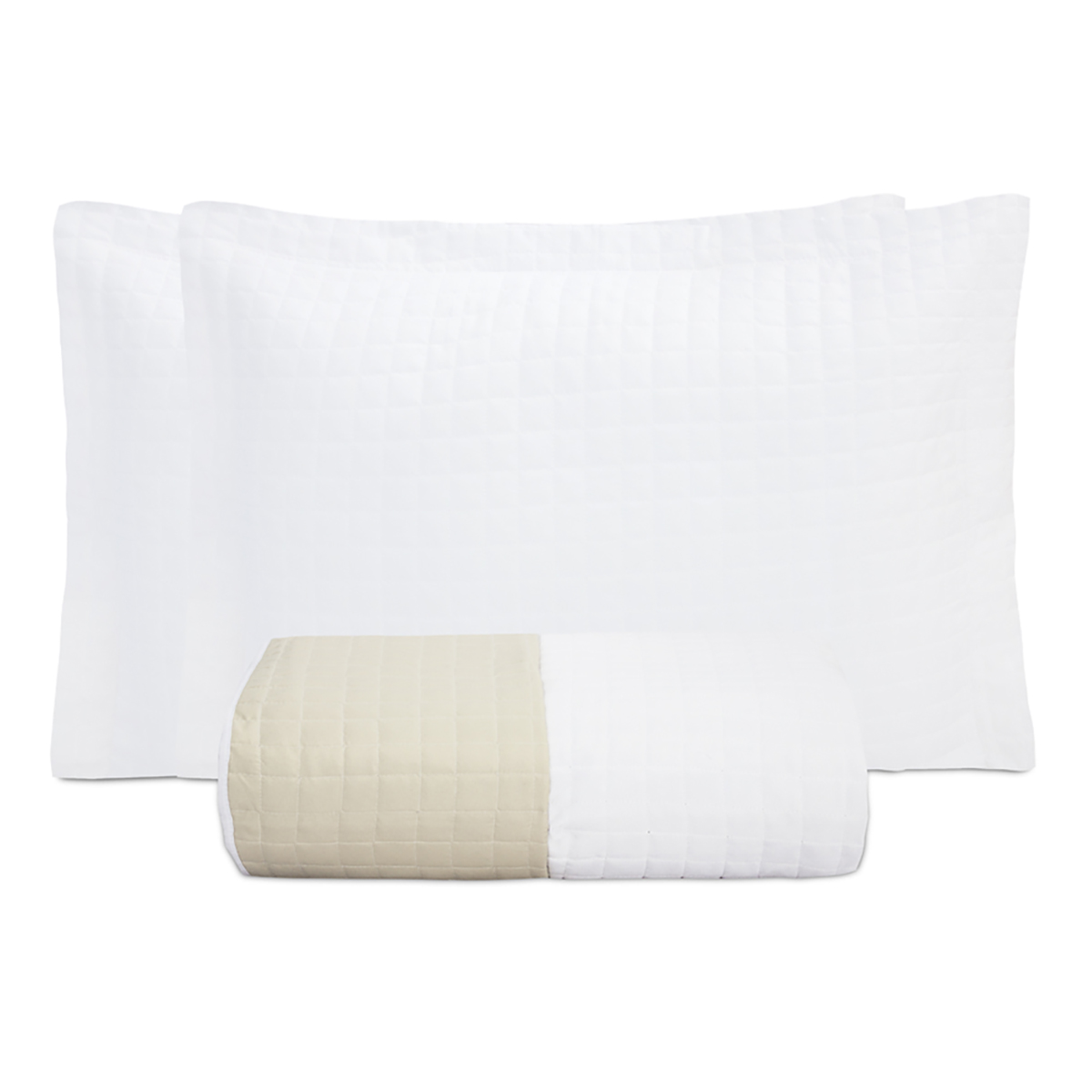 Cobre Leito Queen Dupla Face Branco + Jogo de Cama 100% Algodão - 7 Peças