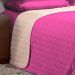 Cobre Leito Queen Dupla Face Pink e Palha Liso Matelado Clássico 3 Peças