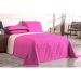 Cobre Leito Queen Dupla Face Pink e Palha Liso Matelado Clássico 3 Peças